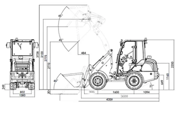 Toyo Hoflader Modell 836-II Stage V mit Bügel — Hoflader, 25 PS — Ansicht 8
