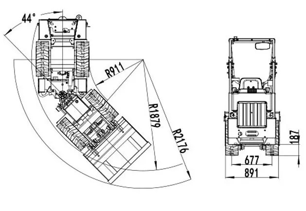 Toyo Hoflader Mini 522-II Stage V mit Bügel — Hoflader, 22 PS — Ansicht 4