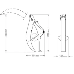 Toyo Holzgreifer für Palettengabel — Anbaugerät — Ansicht 3