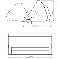 Toyo Hochkipp-Schaufel 120cm — Anbaugerät — Ansicht 2