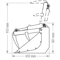Toyo Krokodilschaufel Mikro 120cm — Anbaugerät — Ansicht 2