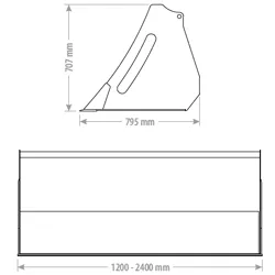 Toyo Standard-Schaufel 140cm — Anbaugerät — Ansicht 2