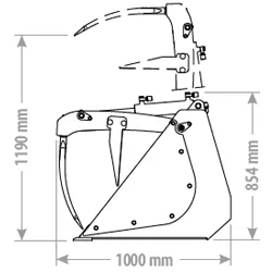 Toyo Krokodilschaufel Standard 160cm — Anbaugerät — Ansicht 2