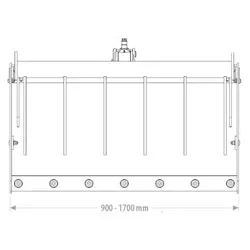 Toyo Krokodilgebiss Mini 120cm breit — Anbaugerät — Ansicht 3