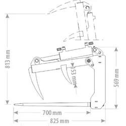Toyo Krokodilgebiss Mikro 100 cm breit — Anbaugerät — Ansicht 2